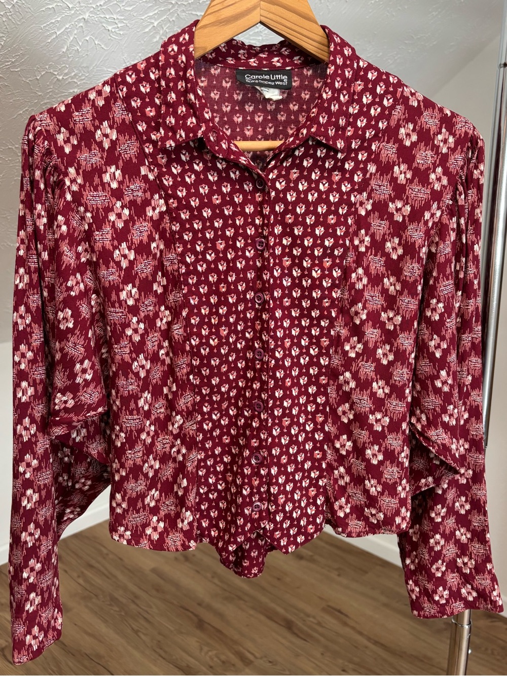 Vintage Carole Little Saint Tropez West, button down. Western style. Size 10